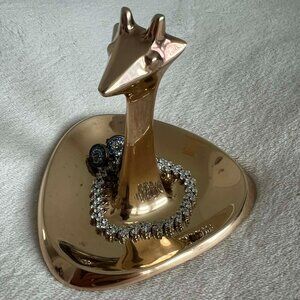Rare Jonathan Adler Brass Giraffe Jewelry Dish